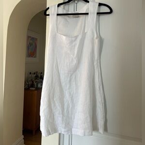 Posse White Linen Mini Dress